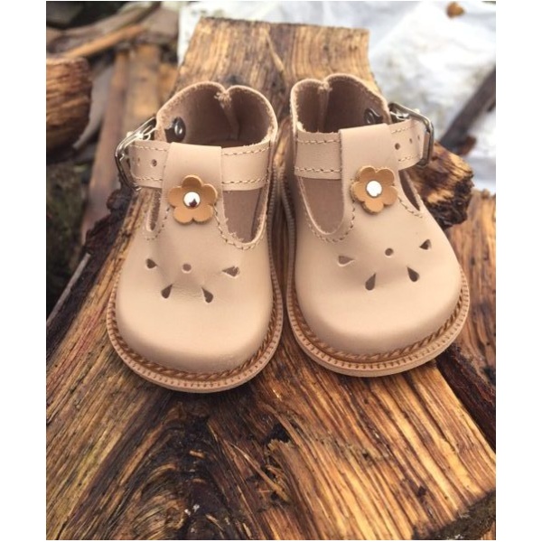 T-Bar Shoes by Wagner for 55cm Light Brown