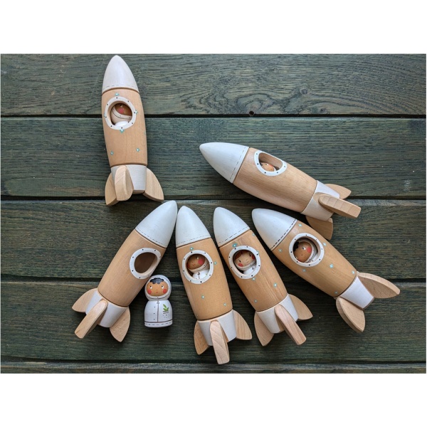 Rocket and Astronaut by Gnezdo Toys