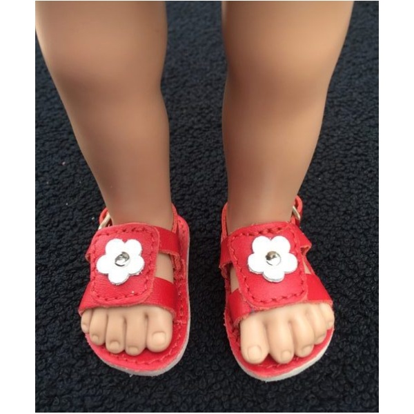 Red Open Sandals by Wagner for Sasha